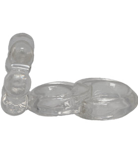 DYNAMIC DUO ELASTIC COCK RINGS - CLEAR