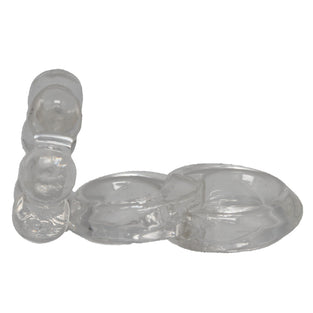 DYNAMIC DUO ELASTIC COCK RINGS - CLEAR