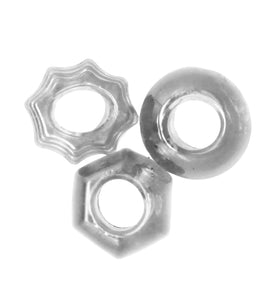 Social Club Cock Ring Set - Clear