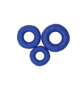 Blue Brawny Thick Cock Ring Set