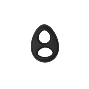 ORB TEARDROP SILICONE COCK RING - BLACK