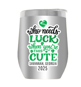 LUCKYCHARM001-2025 12oz WINE TUMBLER - ASST COLOR