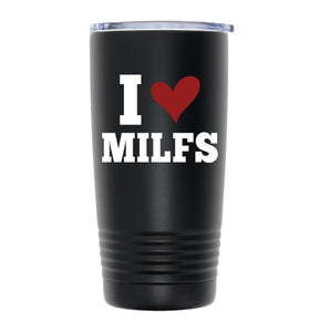 IHeartMILFS001 20oz TUMBLER - BLACK