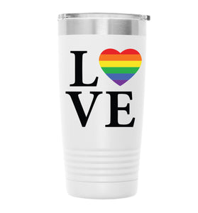 LOVE_LGBTQ001 20oz TUMBLER - WHITE