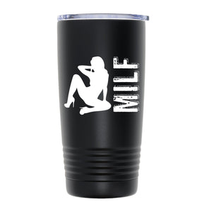 MILF_Silhouette001_W 20oz TUMBLER - BLACK