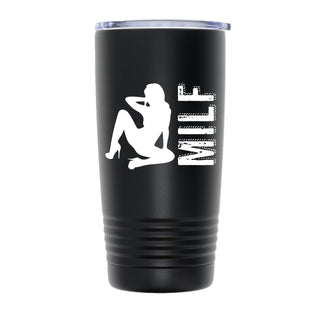MILF_Silhouette001_W 20oz TUMBLER - BLACK