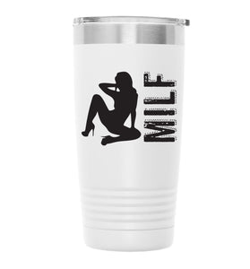 MILF_Silhouette001 20oz TUMBLER - WHITE