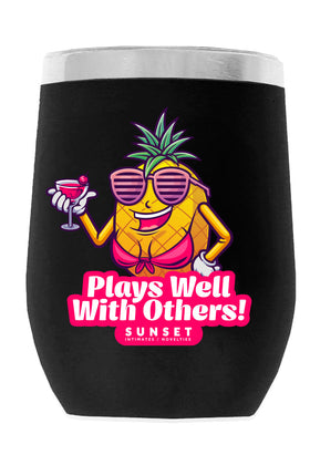 PlaysWellWithOthers_001 12oz WINE TUMBLER-BLACK