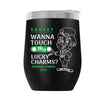 LUCKYCHARM002-2025 12oz WINE TUMBLER - BLACK