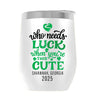 LUCKYCHARM001-2025 12oz WINE TUMBLER - WHITE