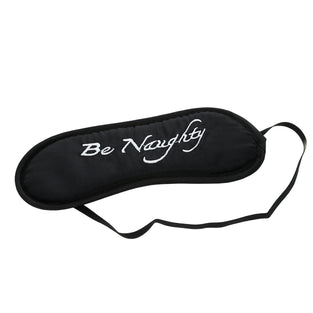 SEXCAPADES BE NAUGHTY SATIN MASK - BLACK