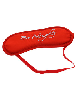 SEXCAPADES BE NAUGHTY SATIN MASK - RED