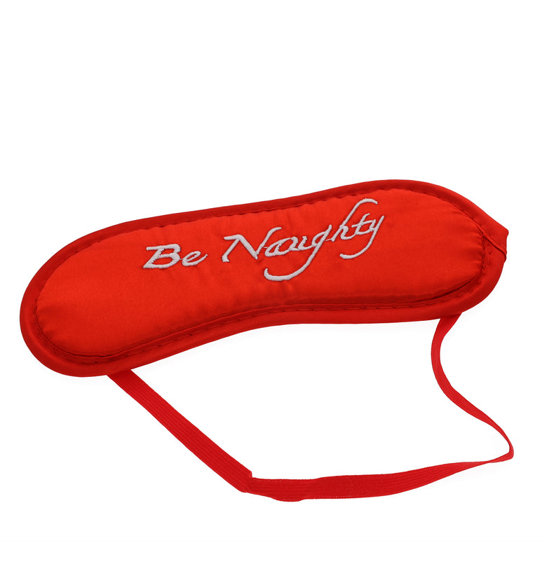 SEXCAPADES BE NAUGHTY SATIN MASK - RED