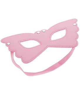 SEXCAPADES PINK FAUX LEATHER CAT EYE MASK