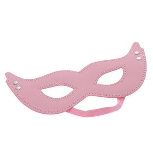 SEXCAPADES PINK FAUX LEATHER CAT EYE MASK W,EARS