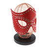SEXCAPADES RED FAUX LEATHER STUDDED PARTY MASK