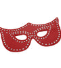 SEXCAPADES RED FAUX LEATHER STUDDED PARTY MASK