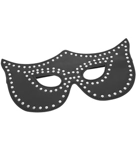 SEXCAPADES BLACK PARTY MASK W,RIVETS
