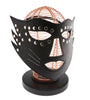 UNTAMED BLACK FAUX LEATHER STUDDED FULL FACE CAT MASK