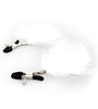 EFFECTIVE BEHAVIOR WHITE FEATHER ADJUSTABLE NIPPLE CLAMPS