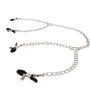 SEXCAPADES NIPPLE CLAMPS AND LABIA CHAIN SILVER