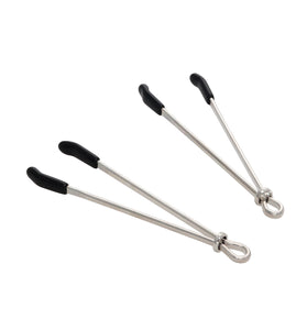 EROGENOUS ZONE TWEEZER NIPPLE CLAMPS - SILVER