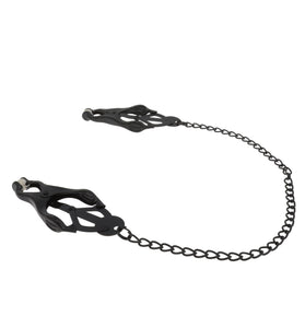 EFFECTIVE BEHAVIOR BLACK CLOVER NIPPLE CLAMPS W/ CHAIN