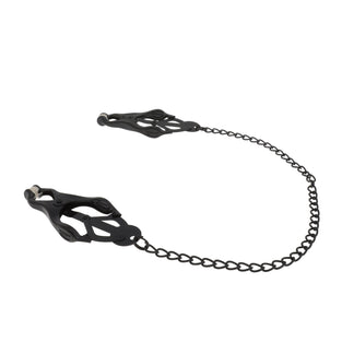 EFFECTIVE BEHAVIOR BLACK CLOVER NIPPLE CLAMPS W/ CHAIN