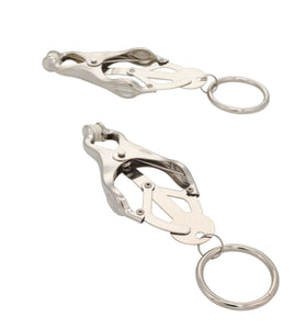 EFFECTIVE BEHAVIOR METAL CLOVER NIPPLE CLAMP W/ LOOP