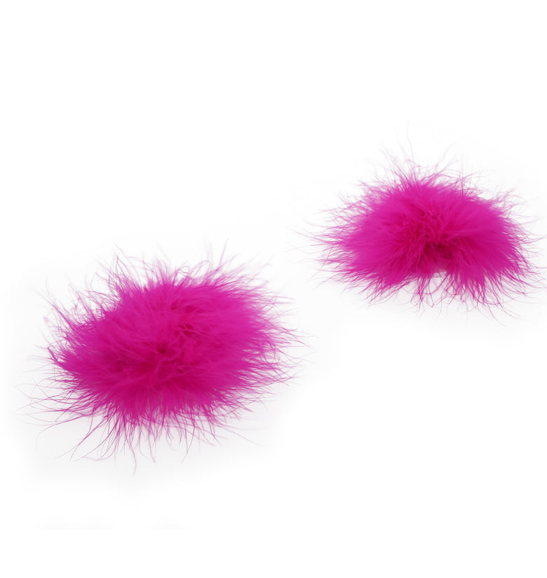 EROGENOUS ZONE FEATHER PASTIES - HOT PINK