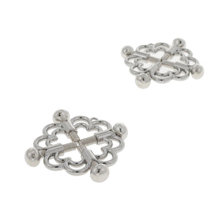 EROGENOUS ZONE 4 WAY FLOWER NIPPLE VICE - SILVER