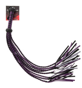 CAT OF NINE TAILS PURPLE/BLACK 29IN PVC
