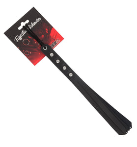 EFFECTIVE BEHAVIOR 10IN LEATHER FLOGGER - BLACK