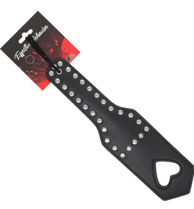 Black Heart Cut-Out Studded Paddle