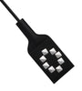 CROP BLACK PVC RIVIT STUD TIP