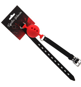 BALL GAG RED LARGE SILICA W/BREATHING HOLES