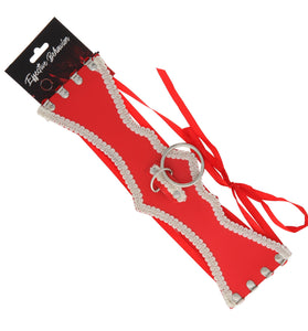 Collar with White Lace Stitching & Laces