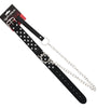 COLLAR BLACK W/CIRCLE RIVETS-LEASH
