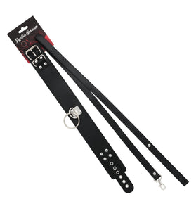 COLLAR BLACK PVC W/PVC LEASH