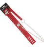 COLLAR RED W/RIVIT SPIKES AND LEASH