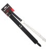 COLLAR BLACK PVC GRADED LEATHER PATTERN W/LEASH