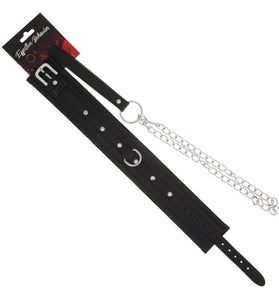COLLAR BLACK PVC W/JEWEL BUCKLE AND LEASH