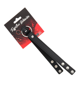 Black Collar with Metal Ring