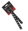 COLLAR BLACK W/DIAMOND RIVET AND HEART CENTER