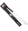 COLLAR BLACK PVC W/CIRCLE RIVIT-STUD RIVIT-LOCK-LEASH