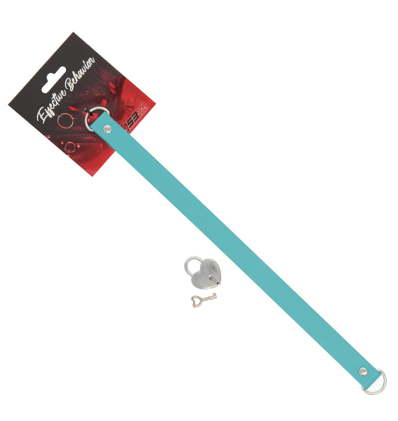 PVC Collar Teal with Heart Lock