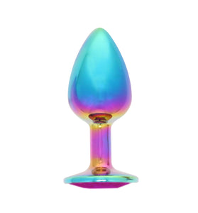 MULTICOLOR ALLOY SMALL PLUG/PURPLE JEWEL