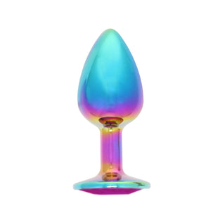 MULTICOLOR ALLOY SMALL PLUG/PURPLE JEWEL