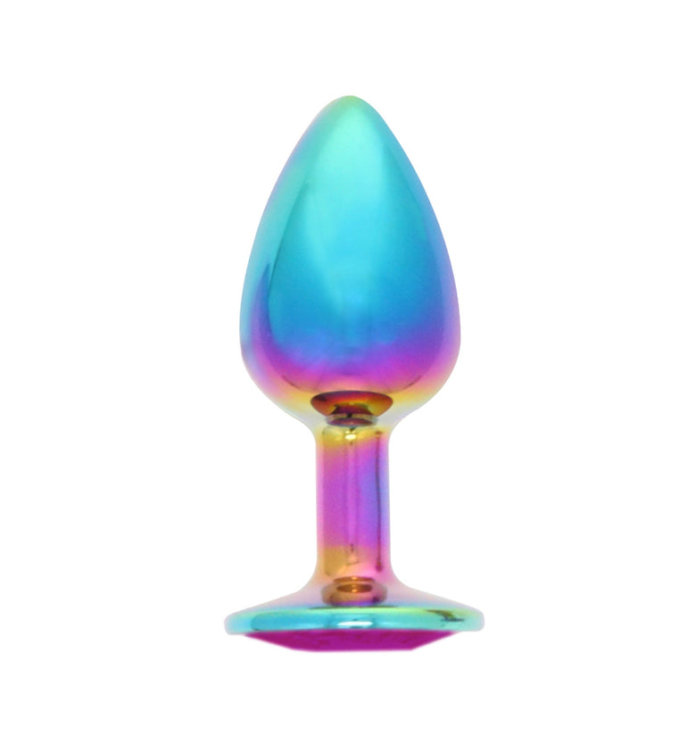 MULTICOLOR ALLOY SMALL PLUG/PURPLE JEWEL
