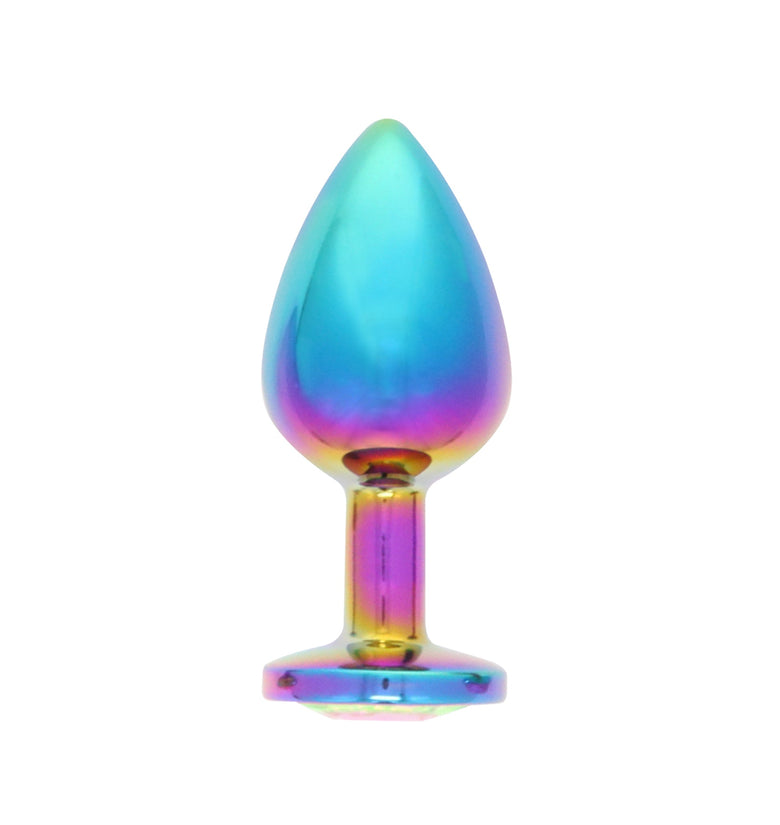 BOTTOM JEWELS MULTICOLOR ALLOY W/ RAINBOW JEWEL SMALL PLUG